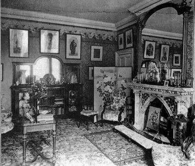 The creepy Drawing Room at Borley Rectory 1890